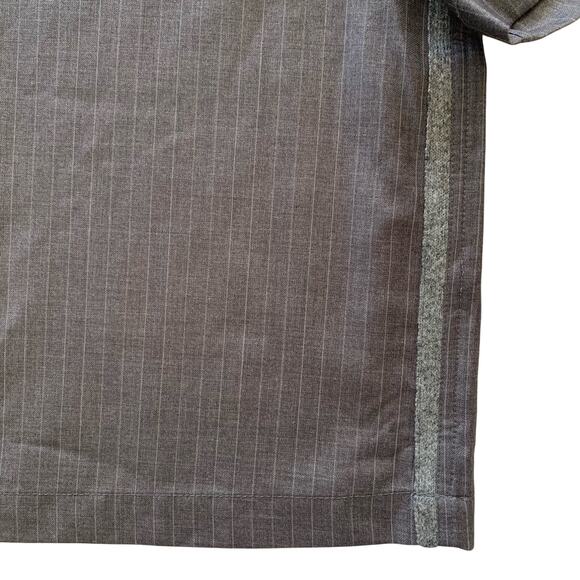 Caara Women's Alfie Dark Academia Silver Gray Pinstripe Blouse Top Size Small - Picture 5 of 12